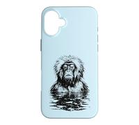Funny Snow Monkey Japanese Macaque Meditation Onsen Spa Case for iPhone 16 Plus