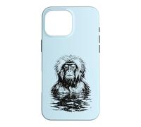 Funny Snow Monkey Japanese Macaque Meditation Onsen Spa Case for iPhone 16 Pro Max