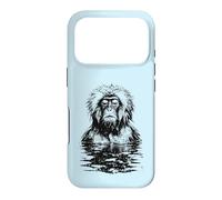 Funny Snow Monkey Japanese Macaque Meditation Onsen Spa Case for iPhone 17 Pro