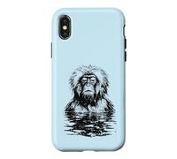 Funny Snow Monkey Japanese Macaque Meditation Onsen Spa Case for iPhone X/XS