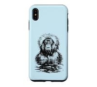 Funny Snow Monkey Japanese Macaque Meditation Onsen Spa Case for iPhone XS Max