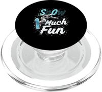 Funny Snowboarding Quote Gift Snow Much Fun PopSockets PopGrip for MagSafe