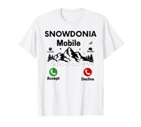 Funny Snowdonia Mobile Mount Snowdon Climbing Challenge T-Shirt
