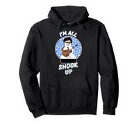 Funny Snowman Guitar Player I'm All Shook Up Xmas Snow Globe Pullover Hoodie