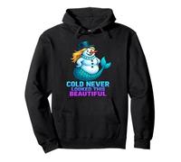 Funny Snowman Mermaid Winter Humor Pullover Hoodie