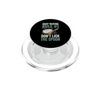 Funny Soap Making Rule Number One Don't Lick The Spoon PopSockets PopGrip for MagSafe