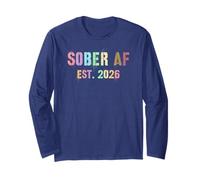 Funny Sober AF EST 2026 Huge Cocktail Drinking Liver Future Long Sleeve T-Shirt