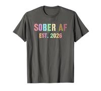 Funny Sober AF EST 2026 Huge Cocktail Drinking Liver Future T-Shirt