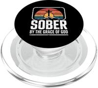 Funny Sober By The Grace Of God Saying Recovery PopSockets PopGrip for MagSafe