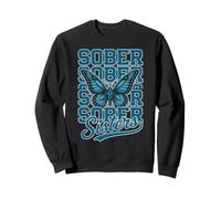 Funny SOBER SISTERS Butterfly Sobriety AA Vibes NA Sweatshirt
