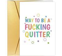Funny Sobriety Card, Sober Gifts for Her Partner, Way To Be A Quitter Sober Anniversary Card