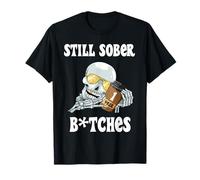 Funny Sobriety Still Sober 1 Year Sober Skeleton T-Shirt