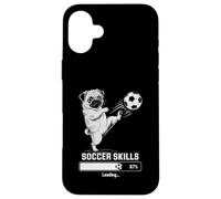 Funny Soccer Pug SKILLS LOADING Dog Play Goalie Girls Kids Case for iPhone 16 Plus