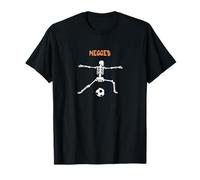 Funny Soccer Skeleton Halloween Spooky Megged Nutmeg Graphic T-Shirt