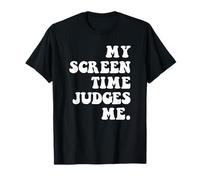 Funny Social Media Scrolling My Screen Time Judges Me Scroll T-Shirt