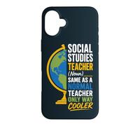 Funny Social Studies Teacher Appreciation Case for iPhone 16 Plus