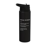 Funny Social Worker Definition Sarcastic Dictionary Stainless Steel Insulated Water Bottle