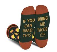 Funny Socks for Men Dad Husband Women Teenage Boys-If You Can Read This Bring Me Tacos- Lovers Novelty Fun Crew Crazy Funky Cute Food Sock Fathers Day Valentines Gifts Christmas Stocking Filler