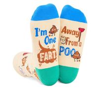 Funny Socks for Men - Novelty Fart Socks Poop Print, Gag Prank Gifts Funny Christmas Gifts for Friends & Him