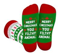Funny Socks for Men Women Dad Teenage Boys - MERRY CHRISTMAS YOU FILTHY ANIMAL Novelty Fun Funky Happy Odd Socks - Xmas Secret Santa Gifts Presents Ideas Christmas Eve Box Stocking Fillers for Adults