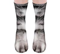 Funny Socks for Men, Women & Teens - Animal Cat Paws 3D White Elephant Novelty Gifts for Dad, Husband - Cute, Funky & Crazy Socks - Valentine's & Christmas Gag Gifts, Stocking Fillers