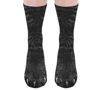 Funny Socks for Men Women Teens-Fun Animal Cat Paws Socks 3D Casual Fathers Day Novelty Gifts for Dad Husband Funny Funky Cotton Crazy Crew Socks - Valentines Christmas Gifts Stocking
