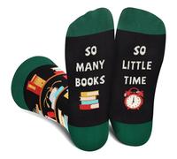 Funny Socks for Nerd Men Women Teenage Reader - Fun Novelty Crazy Odd Socks Gifts Idea for Book Lovers - Funky Joke Book Decor Club Fathers Day Easter Birthday Gifts Christmas Stocking Fillers