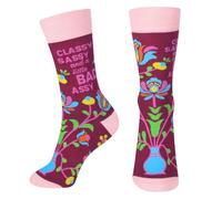 Funny Socks for Women Teenage Girls - CLASSY SASSY and a little BAD ASSY Socks Valentines Birthday Easter Mothers Day Novelty Gifts for Girlfriend Crazy Flower Sock - Fun Gifts Christmas Stocking