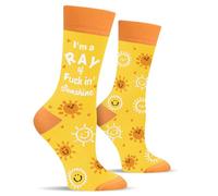 Funny Socks for Women Teenage Girls - I'm a RAY of F*ck in' sunshine Socks Valentines Birthday Easter Mothers Day Novelty Gifts for Girlfriend Crazy Sock - Fun Gifts Christmas Stocking Fillers