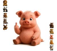 Funny Soft Middle Finger Plush Animals, Attitude Finger Plush Animal, Humorous Animal Desktop Decorative Ornaments, Unique Gag Gifts for Home Office Decor (#E)