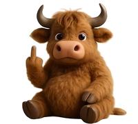 Funny Soft Middle Finger Plush Animals, Cute Funny Middle Finger Plush Dog, Humorous Animal Desktop Decorative Ornaments, Stress Relief Decor for Adults A
