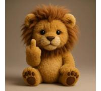 Funny Soft Middle Finger Plush Animals, Cute Middle Finger Plush Highland Cow, Meet the Attitude Squad, Rebellious Office Desk Decor, Stress Relief Decor Gift (Color - I)