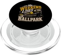 Funny Softball Dad Mom My Weekend Plans PopSockets PopGrip for MagSafe