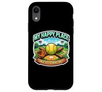 Funny Softball Diamond My Happy Place Unless I Strike Out Case for iPhone XR