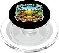 Funny Softball Diamond My Happy Place Unless I Strike Out PopSockets PopGrip for MagSafe