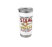 Funny Softball Player Base Stealing Beat Throw Stainless Steel Insulated Tumbler