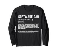 Funny Software Dad Nutrition Facts Design for Programmer Fat Long Sleeve T-Shirt