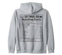 Funny Software Dad Nutrition Facts Design for Programmer Fat Zip Hoodie