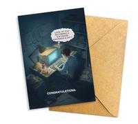 Funny Software Engineer Graduation Greeting Card, Congrats Software Engineer Card, Humorous Coding Graduation Card for New Developer, Tech Career Congratulations Card Single 5.3''x 8'' Folded with