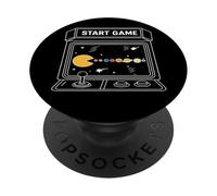 Funny Solar System - Astronauts Space Video Games tees PopSockets Adhesive PopGrip