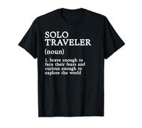 Funny Solo Traveler Definition, Self-Discovery Growth Wisdom T-Shirt