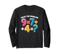 Funny Solve The Problem 6 7 Meme Gen Alpha Teacher Brainrot Long Sleeve T-Shirt