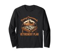 Funny Solving Crosswords is My Retirement Plan Puzzle Lover Long Sleeve T-Shirt