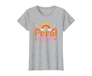 Funny Somebody's Feral Aunt | Niece Nephew | Auntie T-Shirt, Women, Heather Grey, Medium