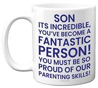 Funny Son Gifts - Amazing Son Mugs from Mum & Dad, Perfect for Birthdays & Christmas, 11oz Ceramic Premium Dishwasher Safe