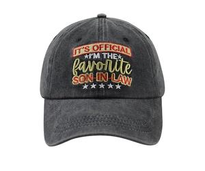 Funny Son-In-Law Baseball Cap, I'm The Favorite Son-In-Law Embroidered Vintage Washed Dad Hat
