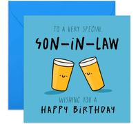 Funny Son-in-law Birthday Card for Him - Beer Birthday Card for 30th 40th 50th 60th - Cheers To You Birthday Card for Son in law Birthday Gift - Beer Birthday Cards for Him