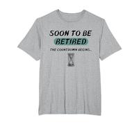 Funny Soon to Be Retired The Countdown Begins for Retirement T-Shirt, Men's Big and Tall, Heather Grey, 3X Tall