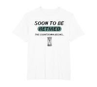 Funny Soon to Be Retired The Countdown Begins for Retirement T-Shirt, Men's Big and Tall, White, 5X Tall