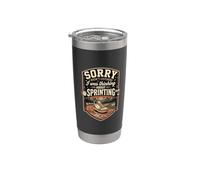 Funny Sorry I was Thinking About Sprinting Runner Stainless Steel Insulated Tumbler